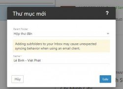 Hướng dẫn phân loại Email theo thư mục người gửi - Mail hopthu Web