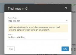 Hướng dẫn phân loại Email theo thư mục người gửi - Mail hopthu Web